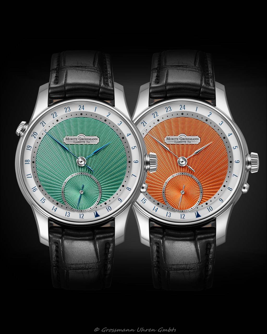 Reise um die Welt – in zwei Zeitzonen: Die neue GMT Guilloche von Moritz Grossmann