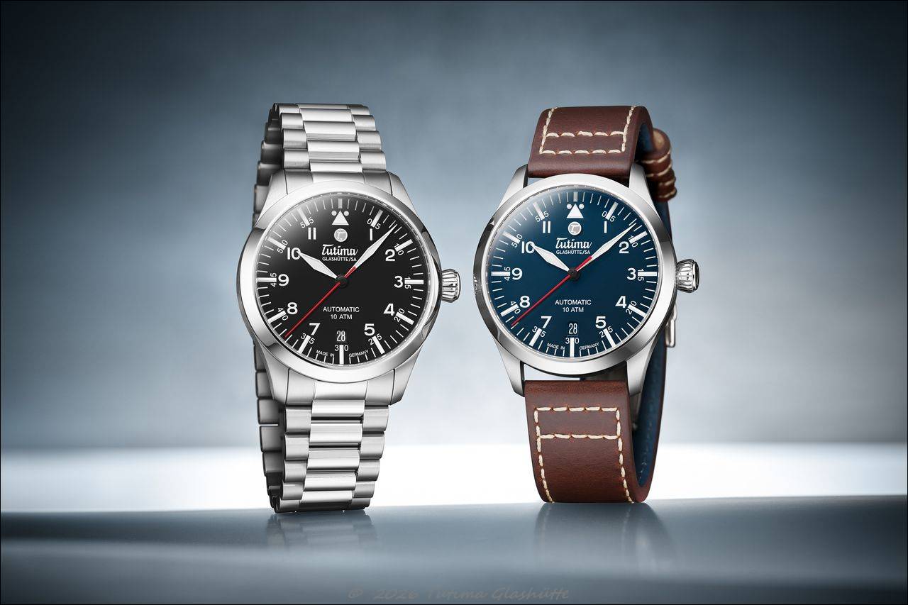 Tutima Glashütte präsentiert die neue Flieger T5: Kompakte Pilotenuhr aus Titan für den Alltag