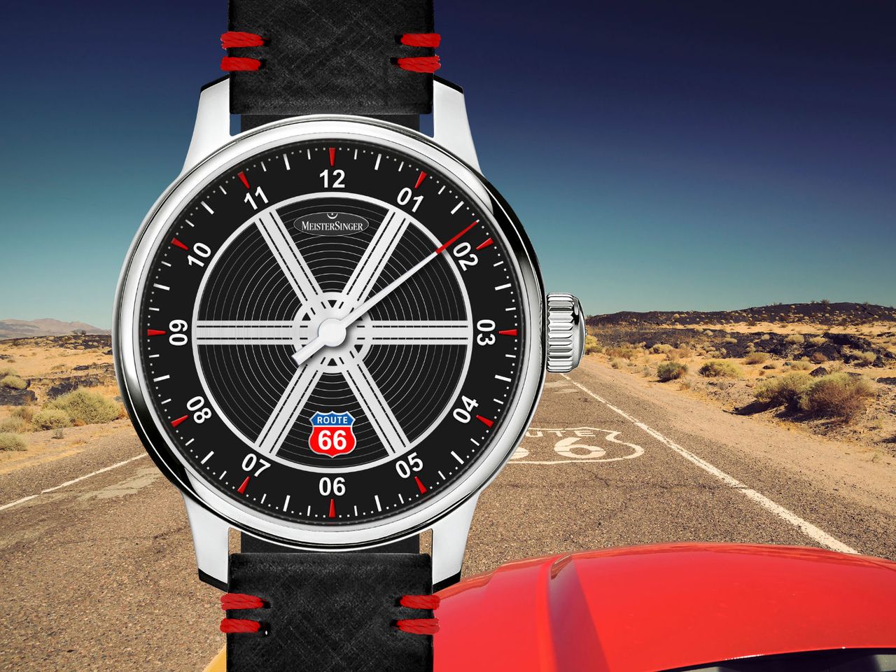 MeisterSinger Edition Route 66: Eine Einzeigeruhr zum 100. Jubiläum der legendären Straße