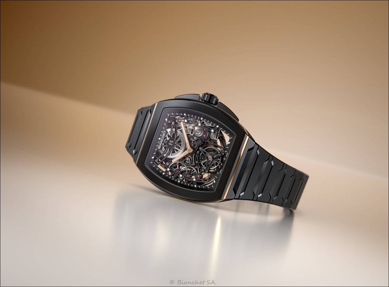 Bianchet Tonneau UltraFino Black Ceramic: Technische Keramik trifft auf 18K Roségold